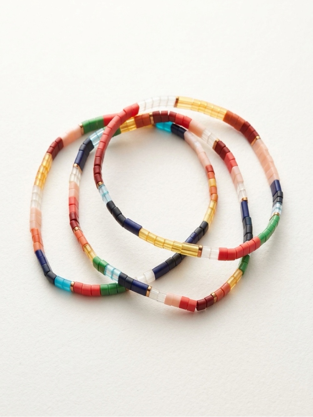 Set of 3 Tila Bead Bracelets